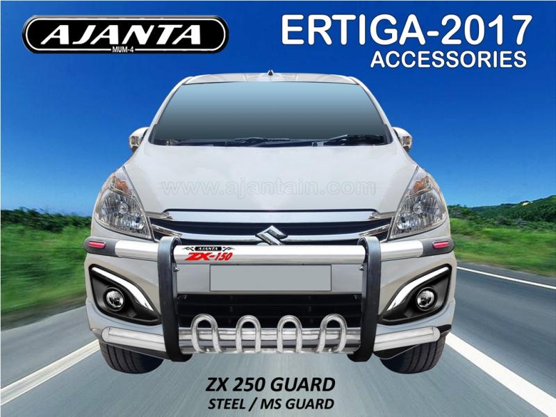 ERTIGA ZX-250 GUARD- LATEST DESIGN FRONT BUMPER SAFETY GUARD-STEEL GUARD.AJANTA.