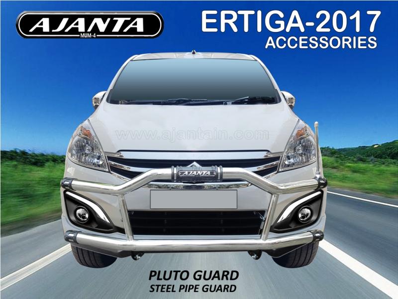 FRONT BUMPER GUARD FOR NEW ERTIGA-STEEL PIPE SAFETY GUARD-PLUTO GUARD-AJANTA-IND