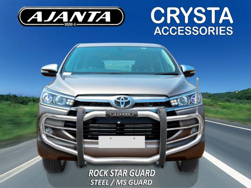INNOVA 2016 LATEST ACCESSORIES-INNOVA CRYSTA FRONT GUARD ROCKSTAR STEEL GUARD.