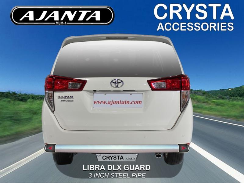 INNOVA CRYSTA 2016 STEEL REAR SAFTY GUARD LIBRA DLX BACK GUARD MANUFACTURE INDIA