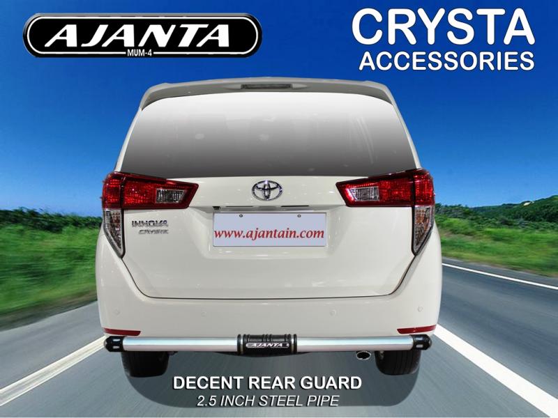 INNOVA CRYSTA2016-BACK-GUARD-DECENT-STRONG-STEEL-REAR GUARD-AJANTA MUMBAI-INDIA.