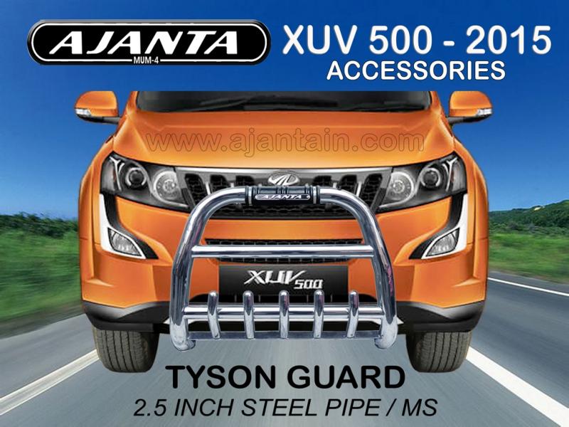 LATEST FRONT GUARD TYSON STEEL GUARD. NEW XUV 500 W10 AJANTA GUARDS ROOF RACKS