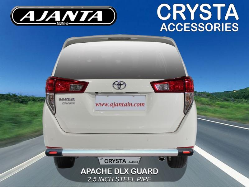 NEW INNOVA CRYSTA REAR GUARD APACHE DLX - AJANTA SS BACK BUMPER SAFTY GUARD-2016