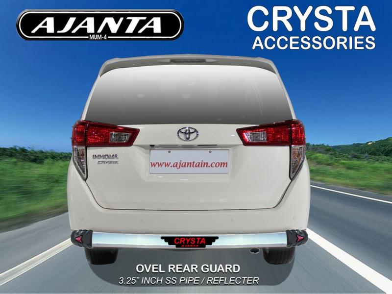 TOYOTA INNOVA CRYSTA ACCESSORIES-BACK GUARD OVEL REAR GUARD STEEL PIPE-AJANTAIN.